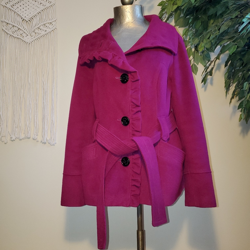 Steve Madden Purple Overcoat/ Jacket Size Large